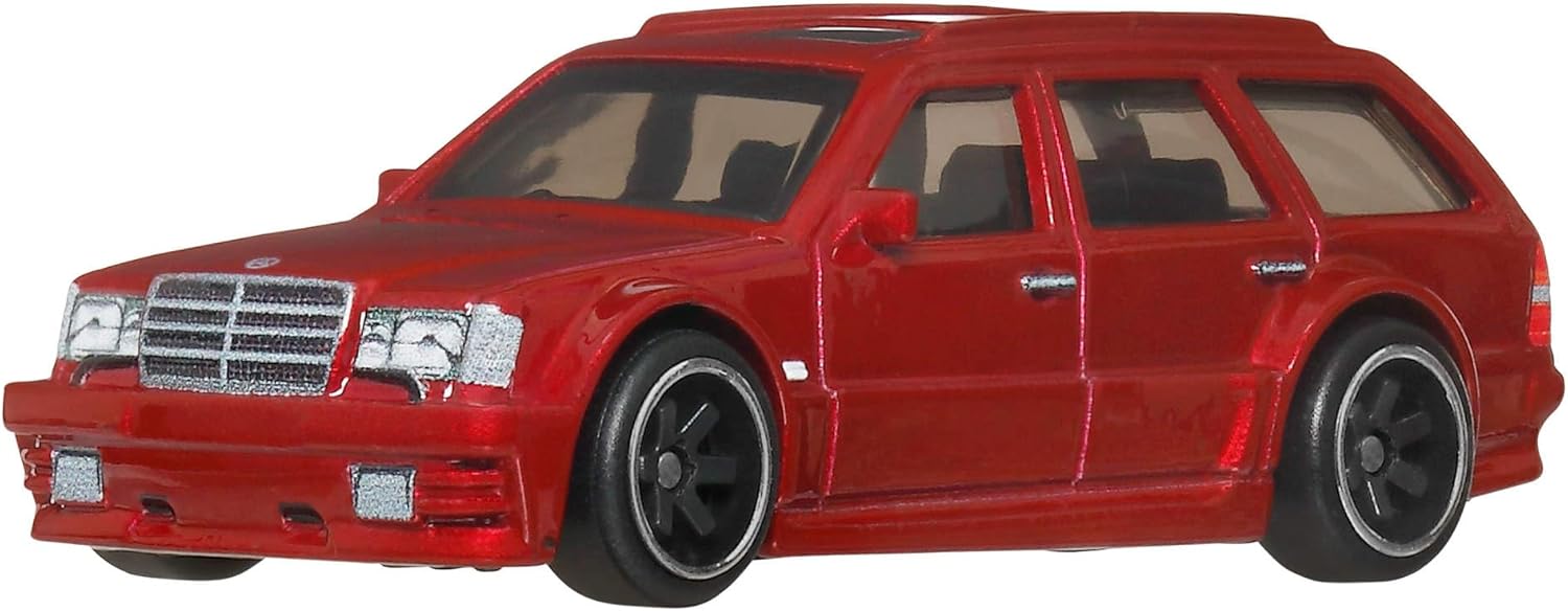 Hot Wheels Premium Mercedes-Benz AMG, Car Culture Collectible Toy Car, 1:64 Scale Die-Cast Mercedes-Benz AMG Estate, Fast Wagons Vehicle with Real Riders Tires​​, JBK69