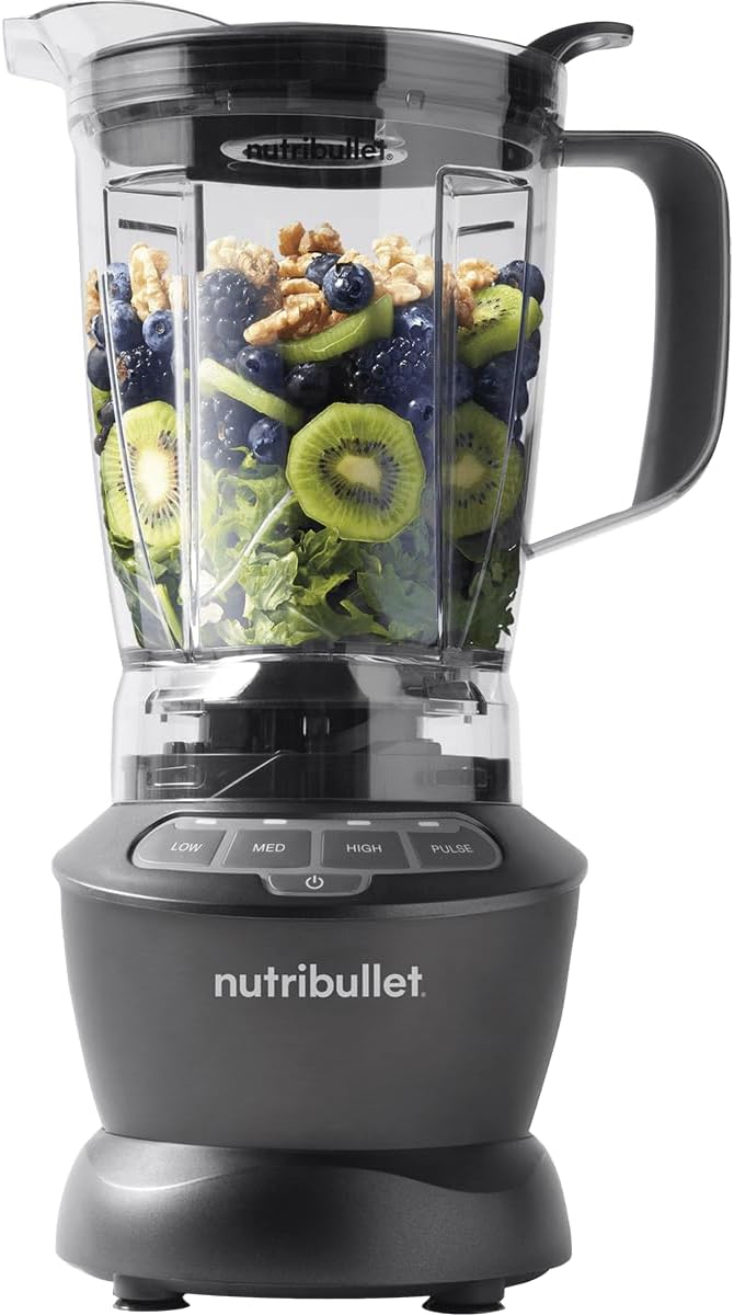 nutribullet Countertop Blender for Shakes, Smoothies, Food Prep, and Frozen Blending, 64 Ounces, 1200 Watt, Dark Gray NBF50400