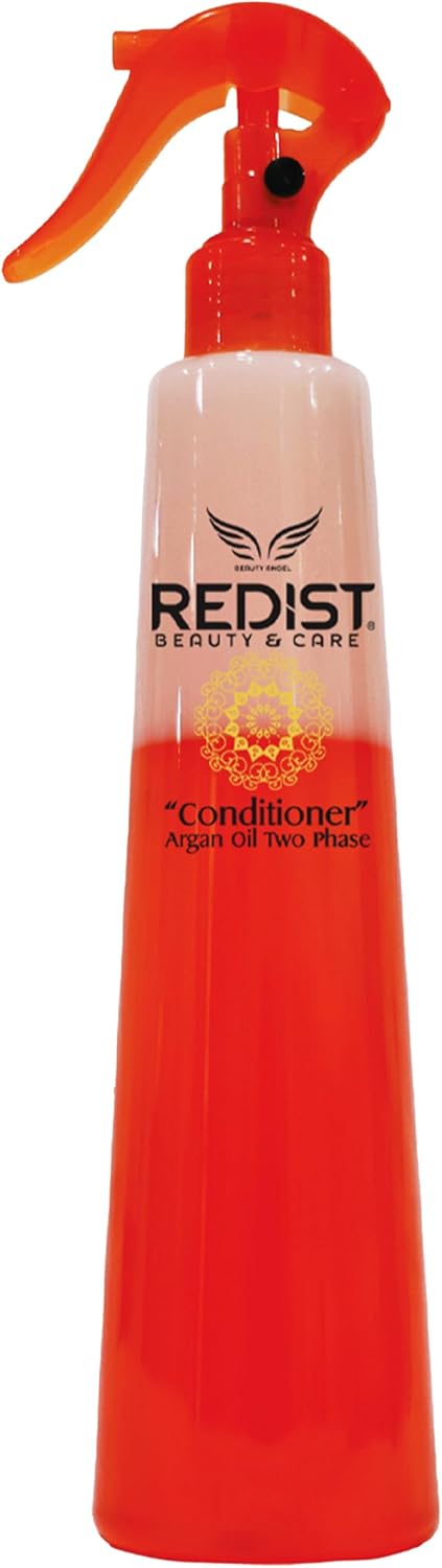 Redist 2-Phase Leave-In Conditioner 400ml – Keratin, Argan, Overdose Miracle Oil 40, All Hair, Milk & Honey | Professional Dual-Phase Spray for Repair, Moisture, Shine & Anti-Frizz (Argan)