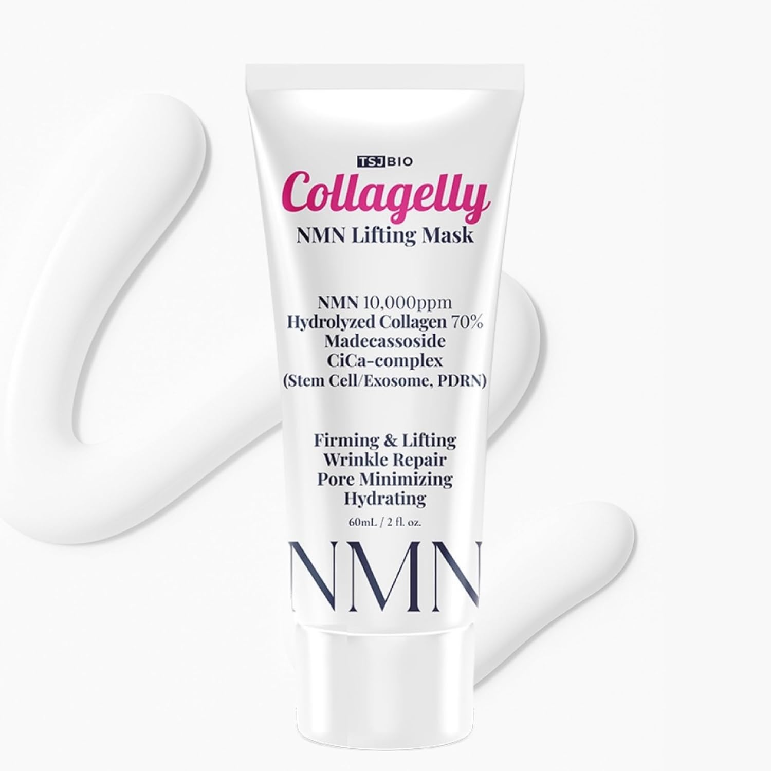 NMN Collagelly Lifting Mask – 2.1 fl. Oz with 10,000ppm NMN, 70% Collagen, Exosome Complex - Exosomes for Skin Serum, Exsomes, Exocell Peel-Off Face Mask for Anti-Aging, Firmness, Glow