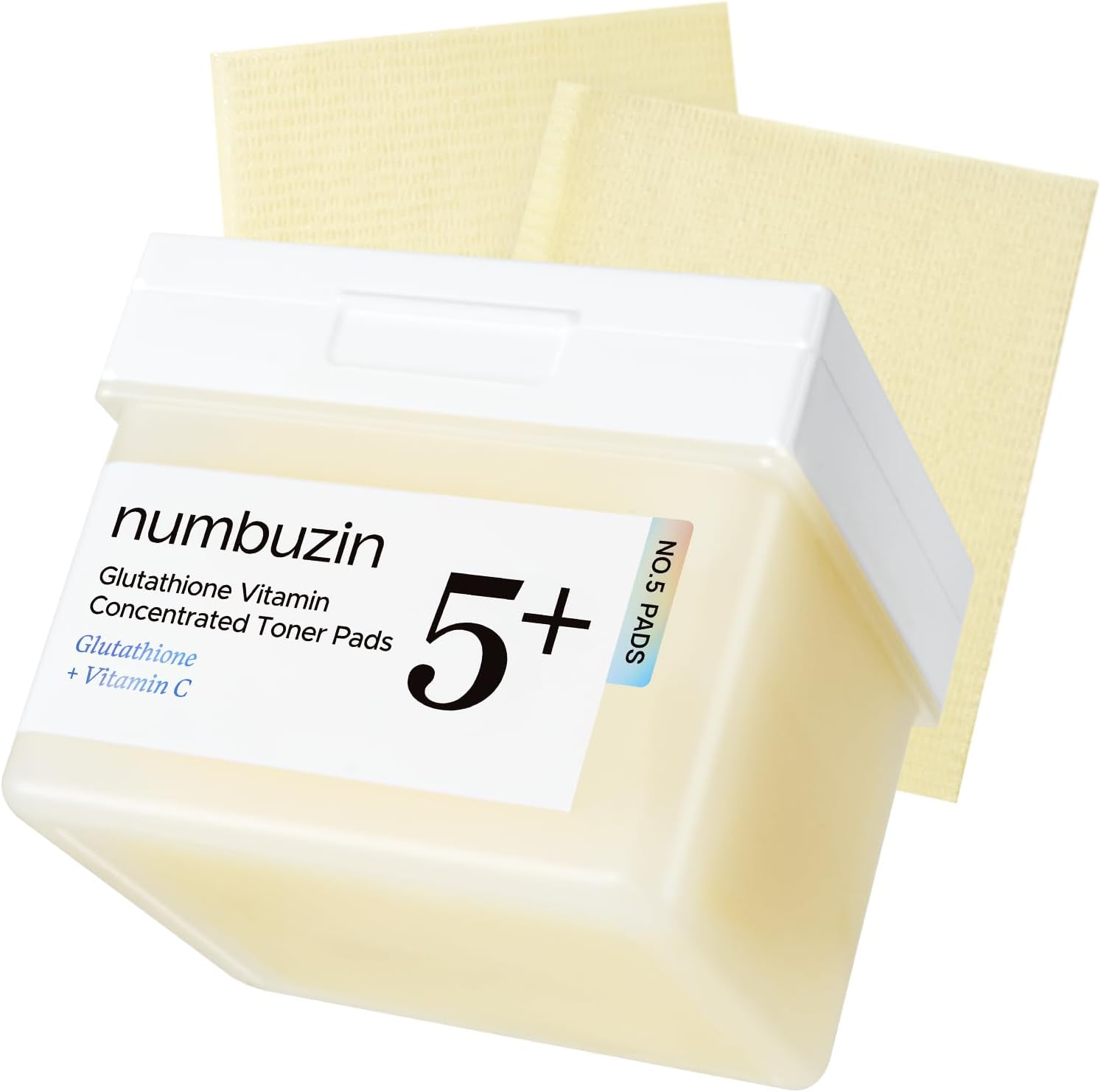 numbuzin No.5 Exfoliating Pads with Vitamin C, Niacinamide & Glutathione – For Dark Spots & Uneven Skin Tone | Glow Face with PHA & LHA | 70 Pads, 180 ml