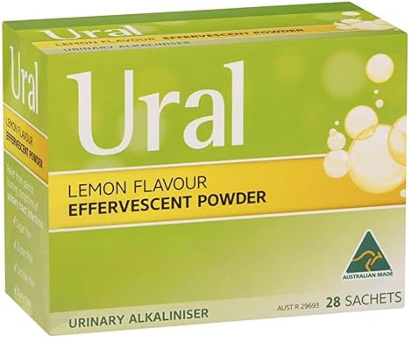 Ural Effervescent Powder 4G * 28 Sachets Urinary Alkalinizer Cystitis Relief