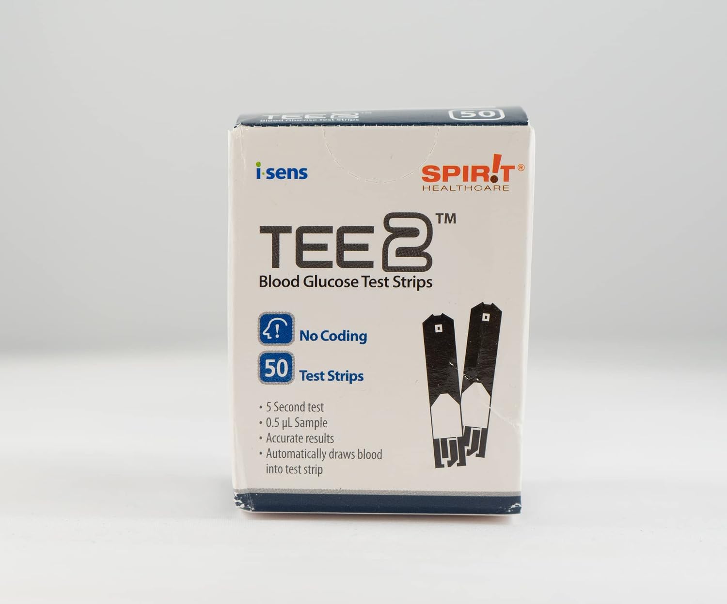 Tee2 Blood Glucose Test Strips, 50 Count