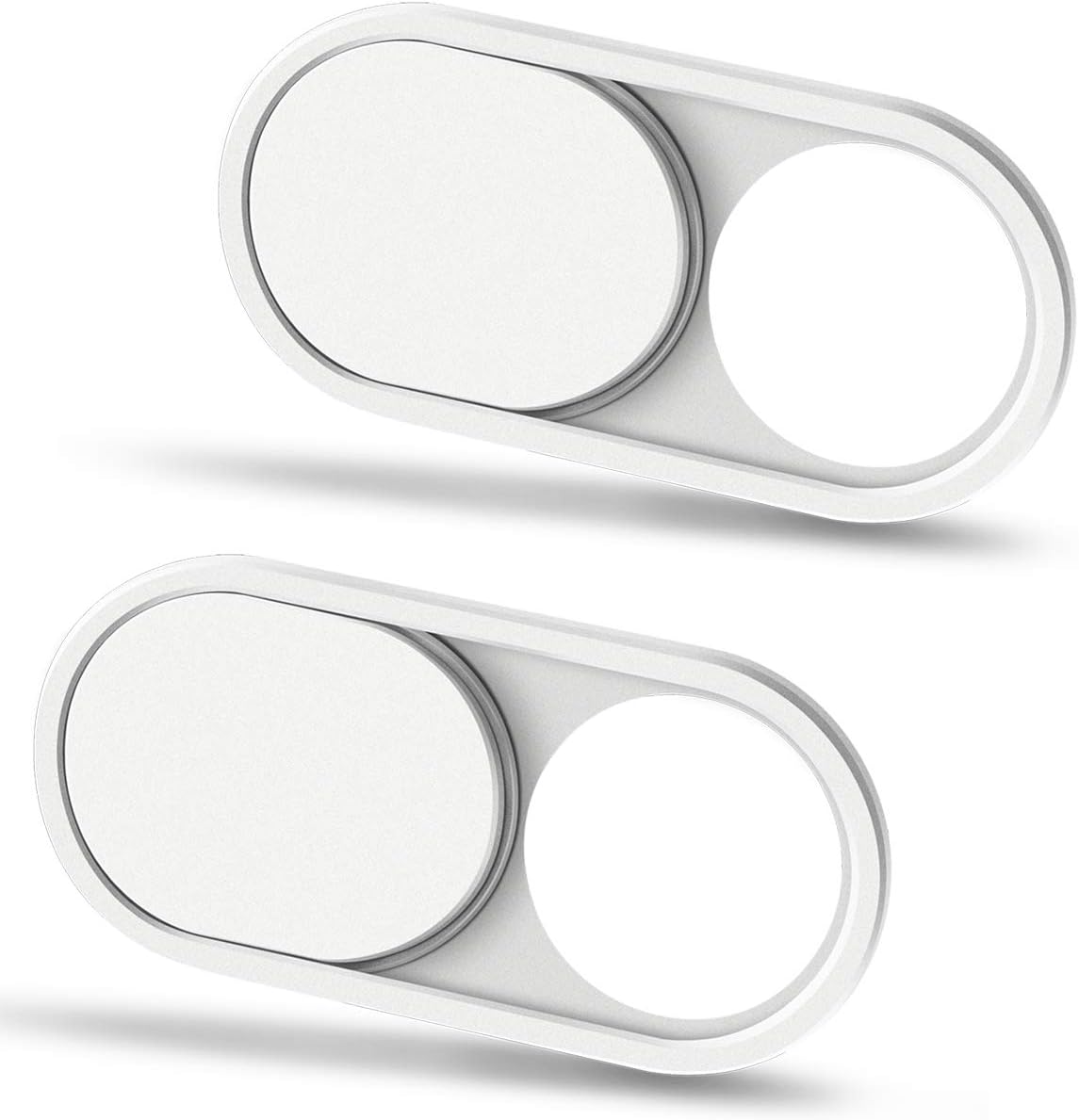 CloudValley Webcam Cover Slide, 0.023 Inch White, Web Camera Cover for MacBook Pro, MacBook air, laptop Accessories, iMac, Desktop, PC, iPad, iPhone 8/7/6 Plus, Privacy Protection, Ultra-Thin[2 Packs]