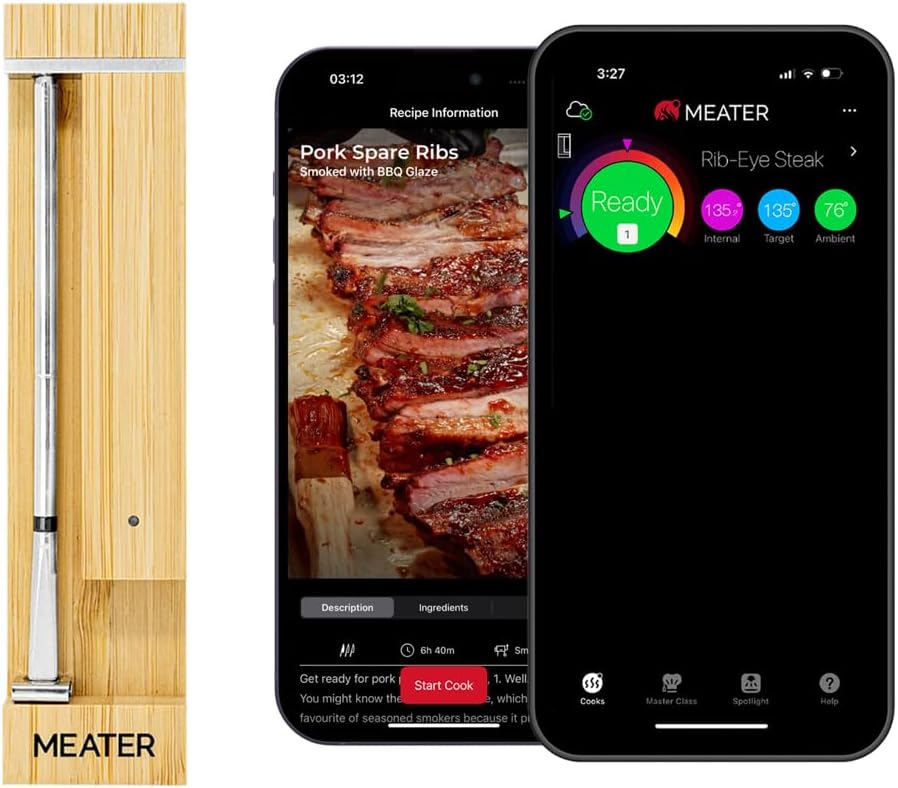 MEATER Pro / 2 Plus: Smart Bluetooth Wireless Meat Thermometer Digital | Lab-Certified Accuracy | Oven, Grill, Smoker, Air Fryer, BBQ, & Kitchen Cooking | Easy-to-Use with Free App