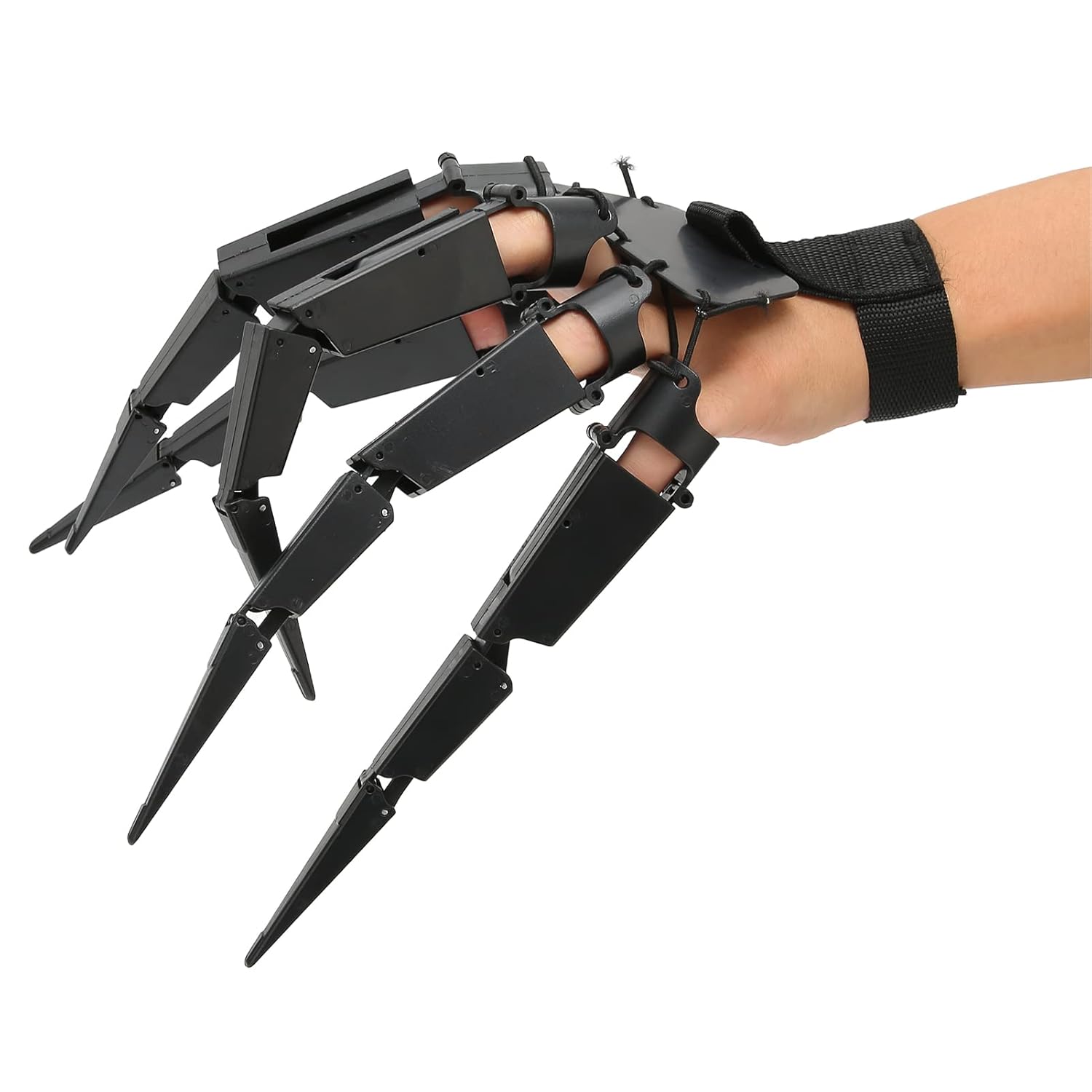 Dioche Halloween Articulated Fingers Extensions, Wearable Horrific Finger Extension, Party Supplies Cosplay Props, Fits All Finger Sizes (Left Hand)