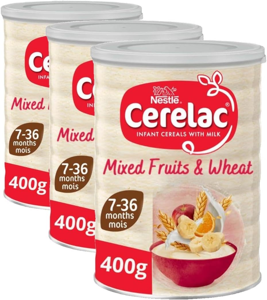 Cerelac Mixed Fruits & Wheat Infant Cereal with milk 400 g | from 7 months+ | Baby Cereal (Pack of 3)