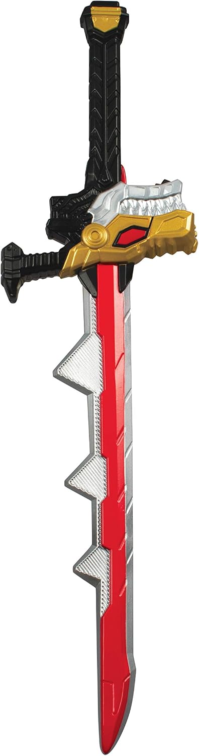Power Rangers Dino Fury Sword, Official Charge Costume Accessory, Plastic Toy Prop, 18 Inch Length Multicolored