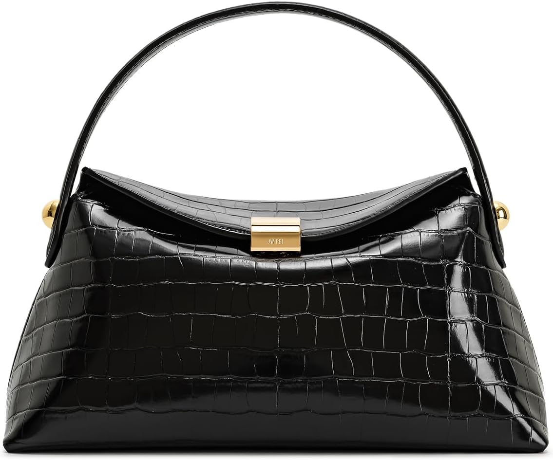 JW PEI Women's Talia Top Handle Bag - Black Croc