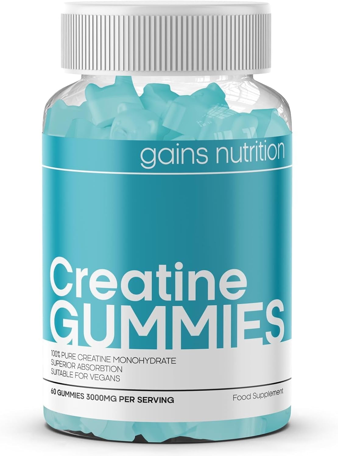 GN Creatine Gummies | 60 Chewable Creatine Gummies for Men & Women - 3000mg Creatine-Monohydrate Per Serving | Berry Flavour, Non-GMO & Suitable for Vegans & Vegetarians