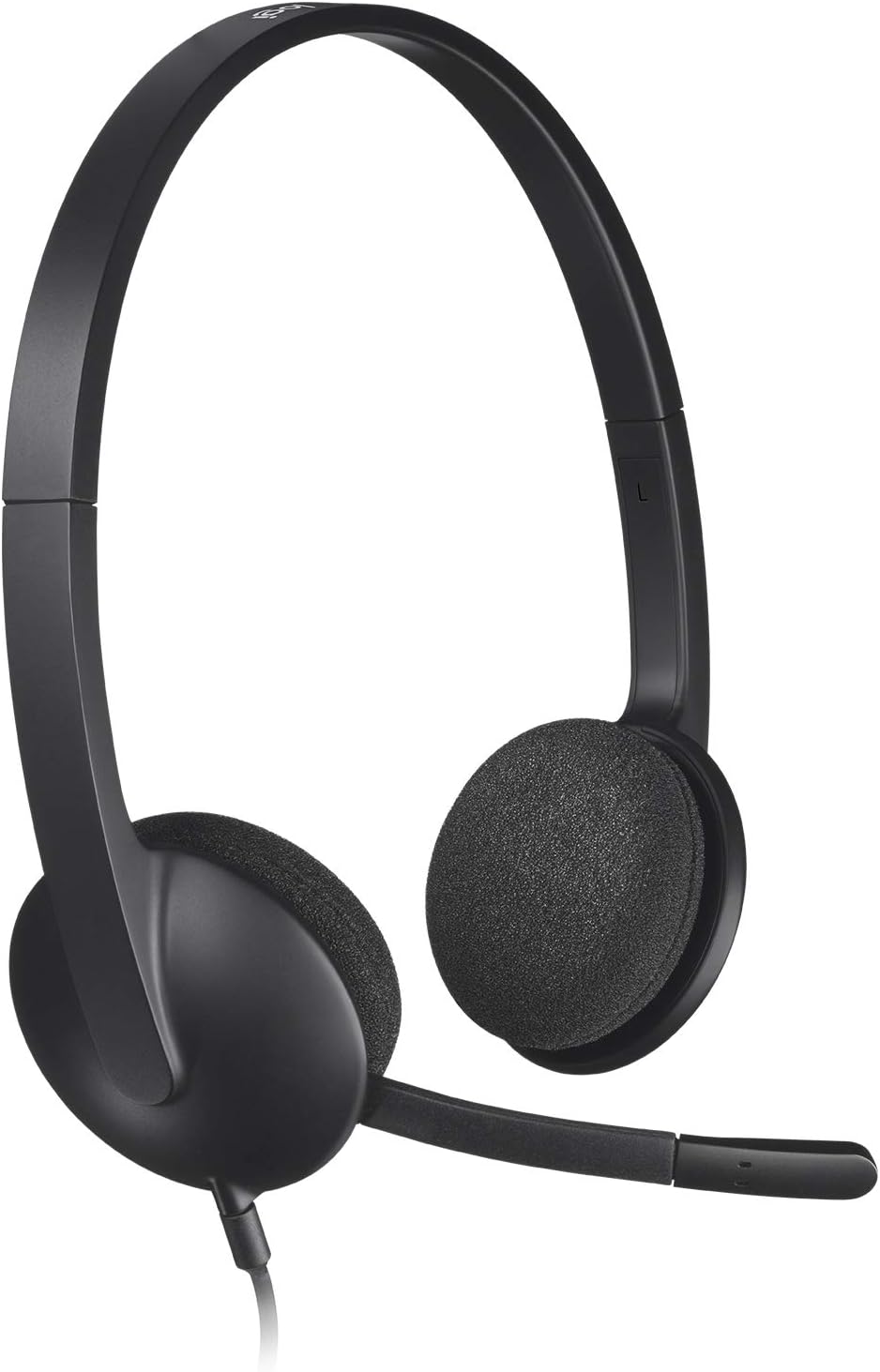 Logitech H340 Wired Headset, Stereo Headphones with Noise-Cancelling Microphone, USB, PC/Mac/Laptop - Black