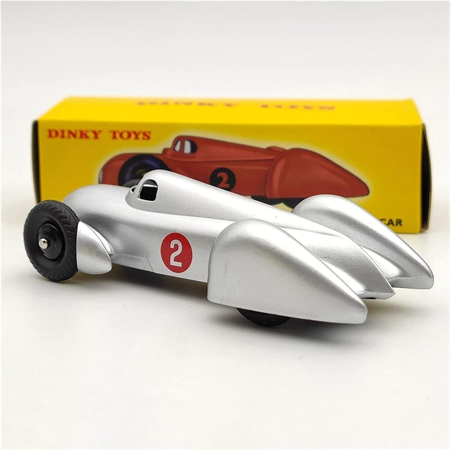 Classic Car Diecast Model Toy Kits 1/43 For DeAgostini Dinky Toys 23D Auto Union Racing# 2 Silver Die- cast Model Toy Car Gift Series Expression Of Love