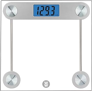 Weight Watchers Scales by Conair Scale for Body Weight, Digital Bathroom Scale in Clear