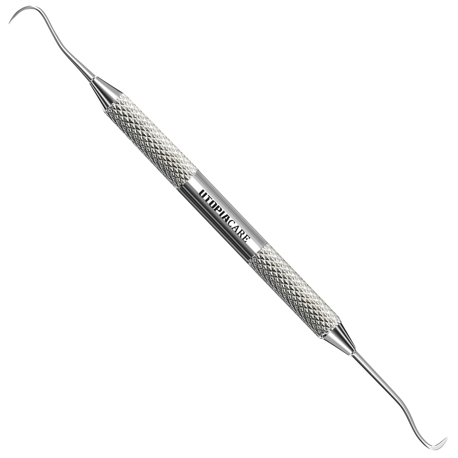Utopia Care Professional Dental Tartar Scraper Tool, Dental Pick, Double Ended Tartar Remover for Teeth, Plaque Remover, Tooth Scraper, (1, Silver, 6.5 Inch)