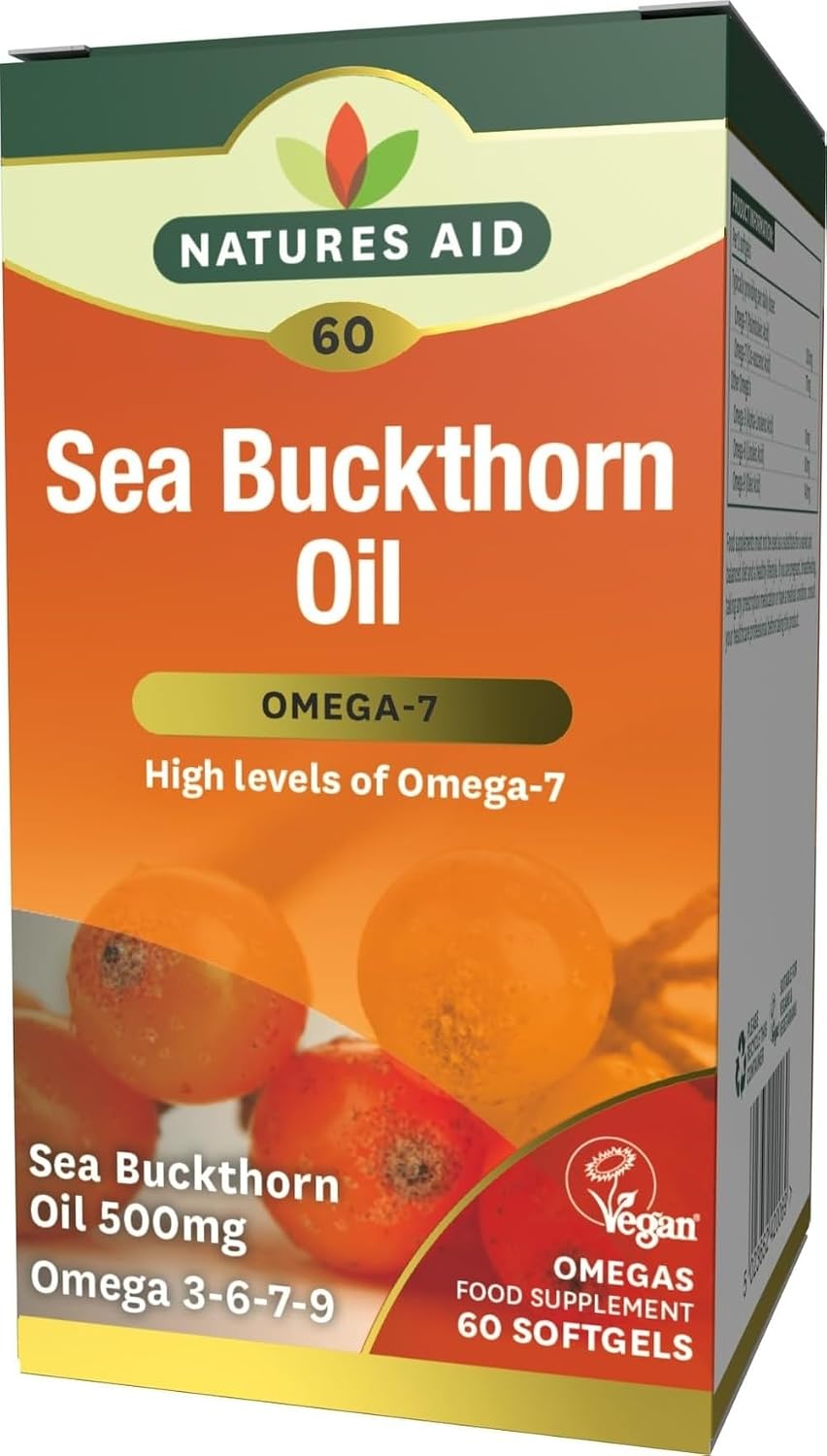 Natures Aid Sea Buckthorn Oil 500mg – 60 Softgels