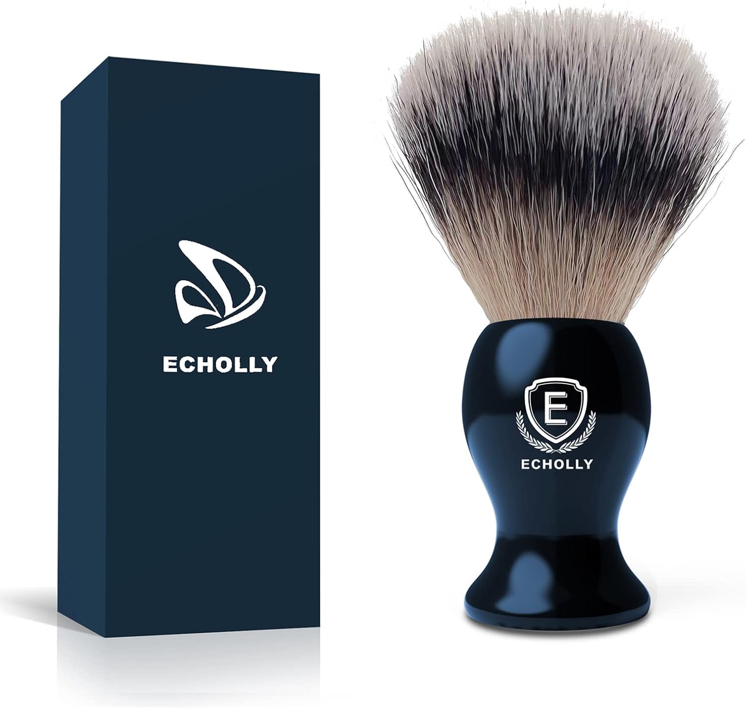 Luxury Mens Shaving Brush by Echolly-NO Shedding Bristle Shaving Brushes for Men-Vegan Lather Shave Brush-Luxury Fast Beard Brush-Perfect Gifts for Men,Boyfriends,Fathers