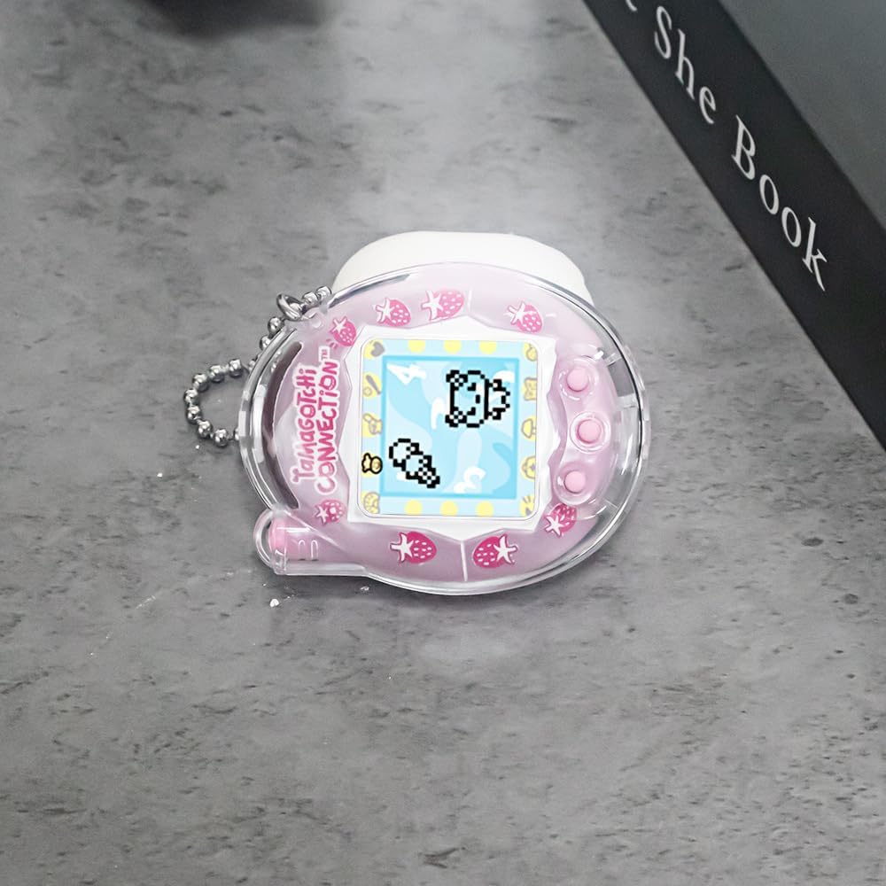 Transparent Cover Case for Tamagotchi Connection Virtual Reality Pet, Plastic Transparent Case Compatible with Tamagotchi Connection Electronic Pet Accessories