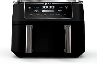 Ninja Air Fryer, Roast, Bake, Air Fry, Crisps, Broil, Reheats, Keep Warm, 10-in-1, Fries, Frozen Food, Veggies, and Meat, Quick Meals, Healthy Meals, Less Oil, 10 QT, Black, DZ302