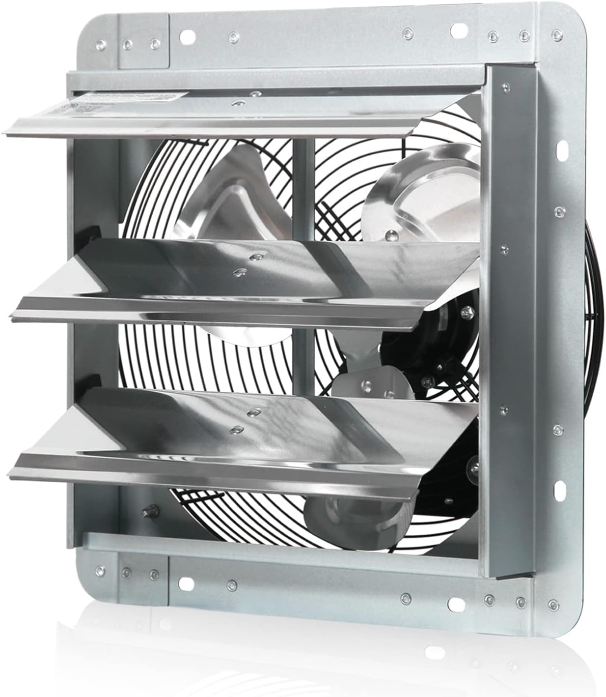 KEN BROWN JPOWER 12 Inch Exhaust Fan Wall Mounted,Automatic Aluminum Shutter,Vent Fan High Speed 1800CFM For Garages And Shops,Greenhouse,Attic Ventilation,Upgraded Version