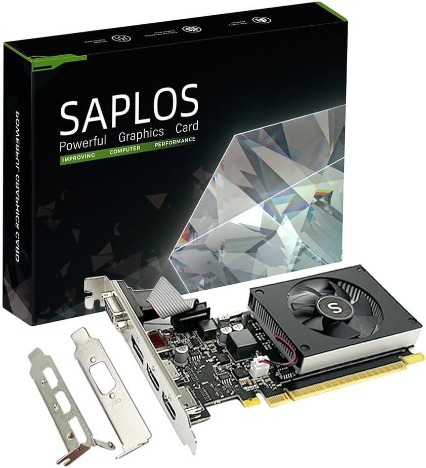 GT 730 4GB Graphics Card, 2 HDMI, DisplayPort, VGA, DDR3 64-bit, Low Profile Video Card PC, Computer GPU, Low Power, PCI Express x8, DirectX 12