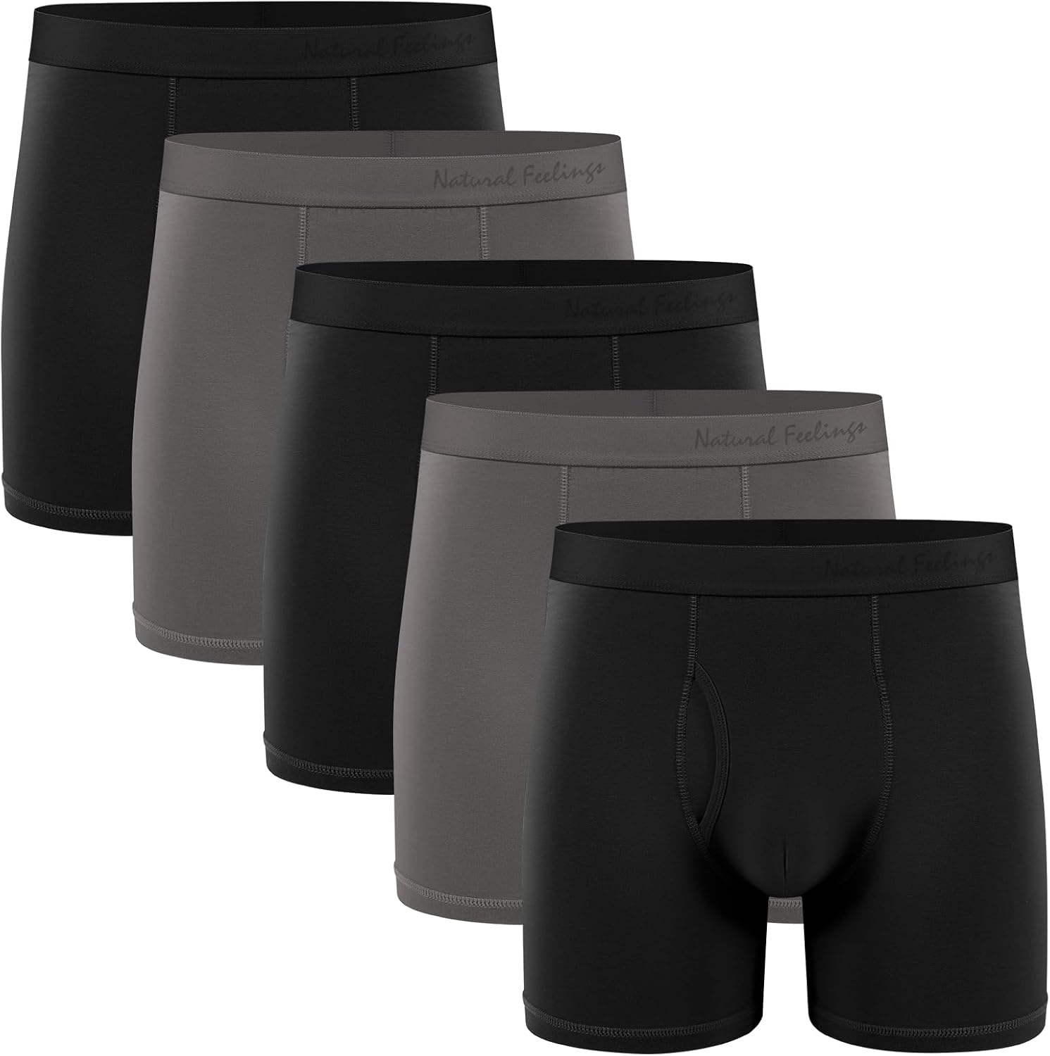 Natural Feelings Boxer Briefs Cotton Mens Underwear Multi-pack