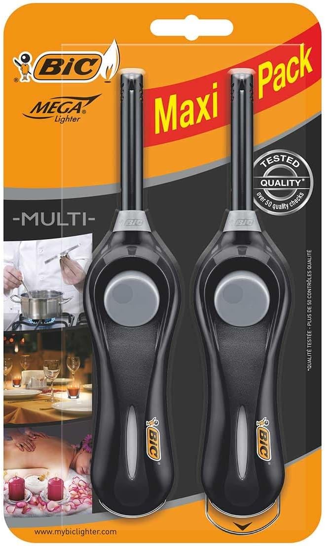 BIC Mega Standard Utility Lighter (Pack of 2) - Black