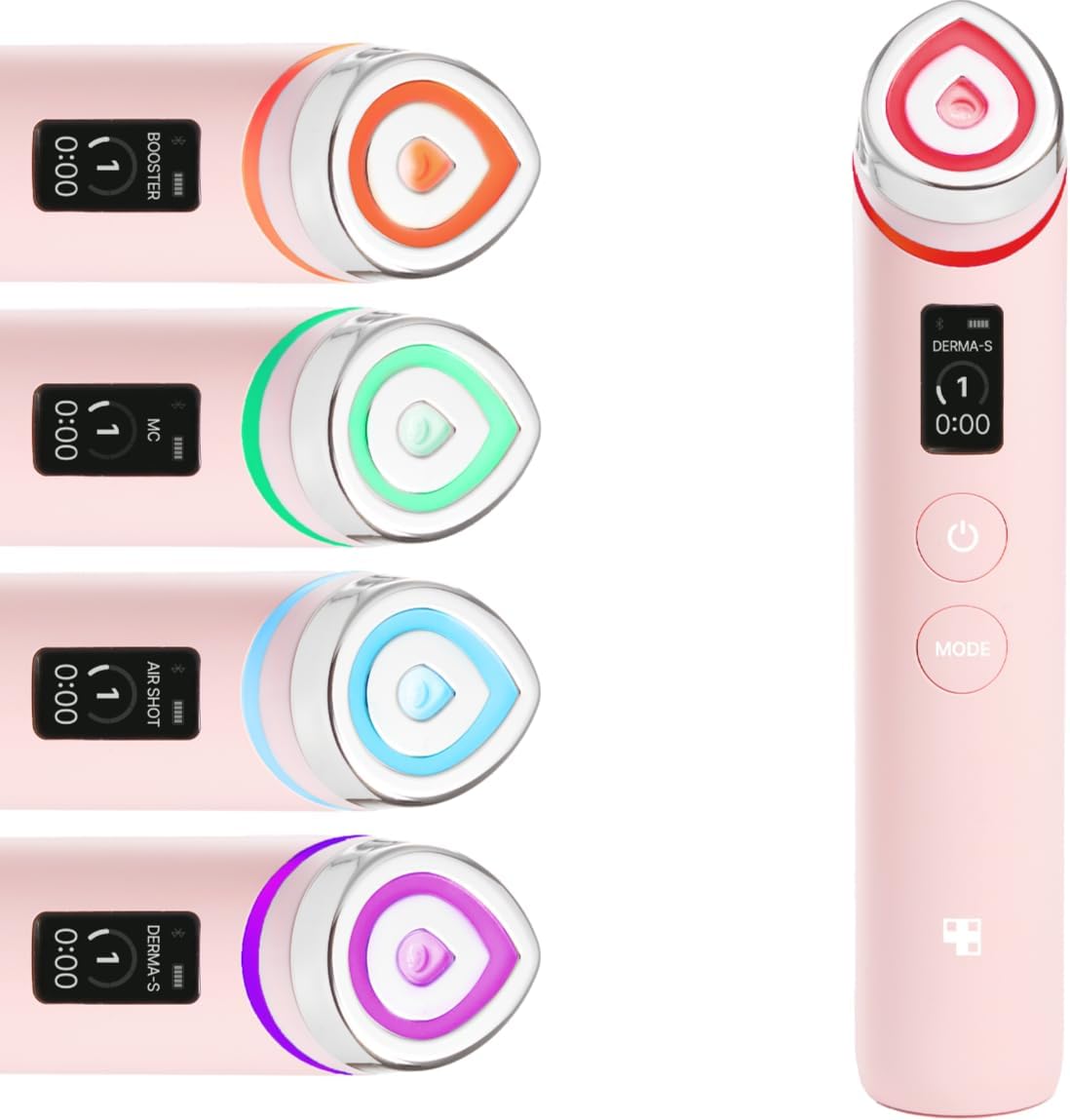 Medicube Age-R Booster Pro Pink | 6-in-1 Real Glass Annealing Device | Glass Skin with Improved Absorption, Shine, Elasticity, Pore Care | LED Skin Care Device | Korean