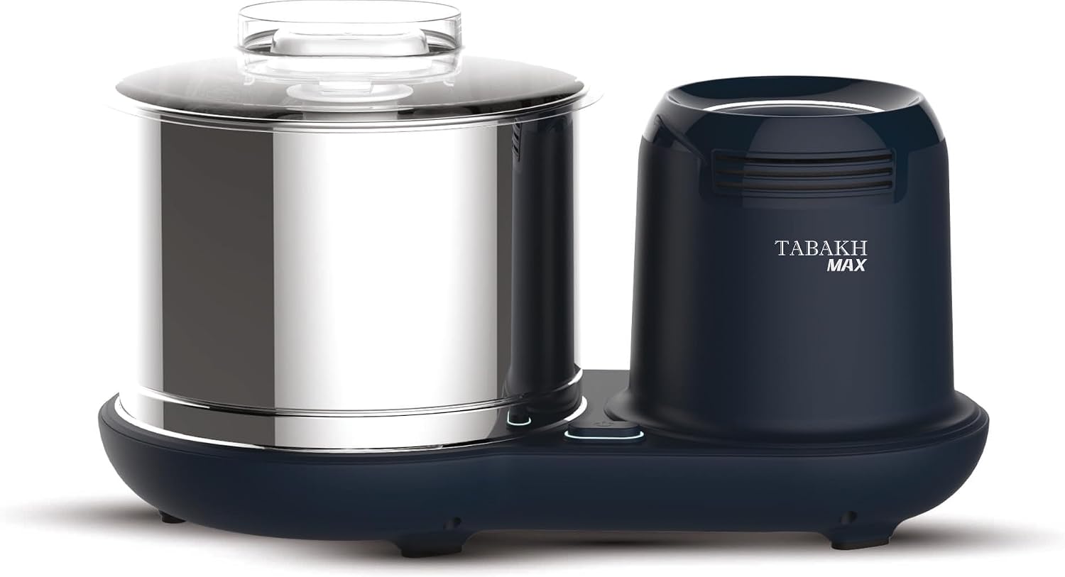 T TABAKH 2-Liter Max Stone Wet Grinder with Atta Kneader & Coconut Scraper, 110V, Stainless Steel, Gray