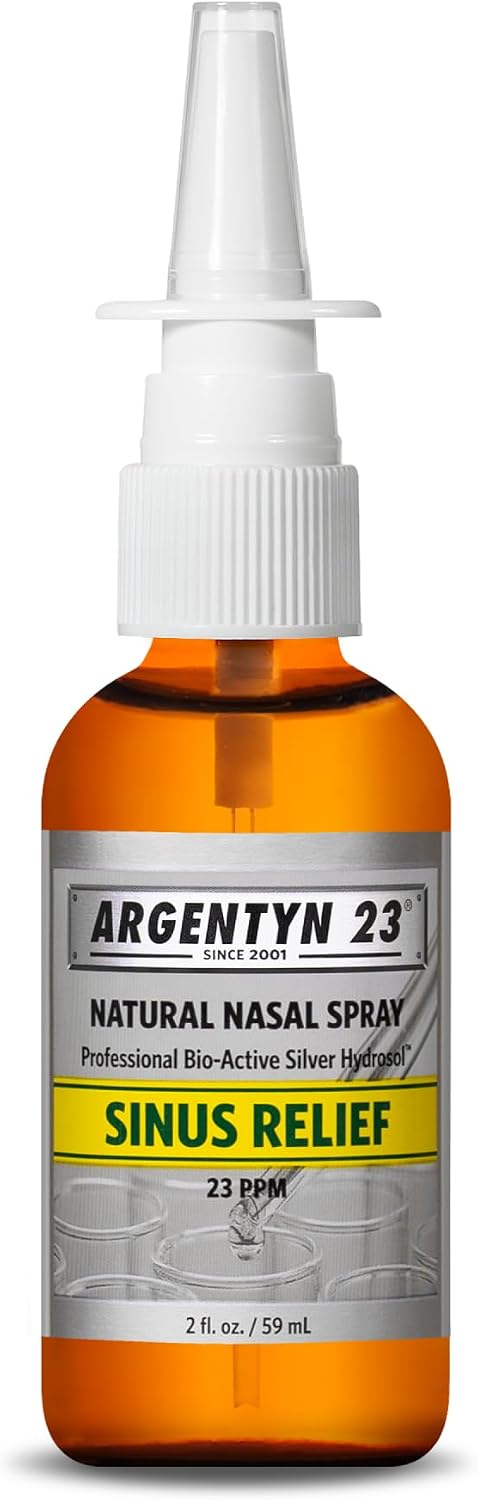 Argentyn 23 Sinus Support Natural Nasal Spray, 2 fl oz (59mL) | Colloidal Silver Nasal Spray, Bio-Active Nose Mist for Sinus and Immune Support, 23 ppm