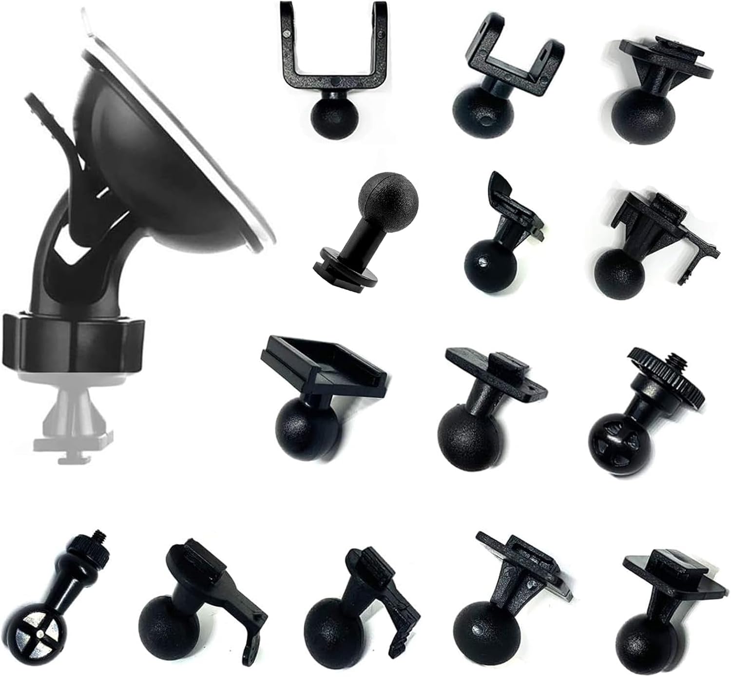 ShipeeKin Car Suction Cup Dash Cam Mount for Vehicle Video Recorder on Windshield & Dash Board with 14 Joints for Driving Camcorder GPS