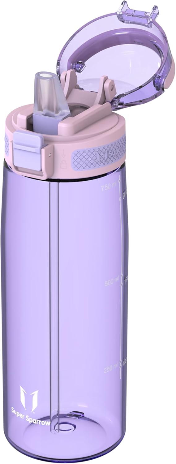 Super Sparrow Water Bottle - 500ml, 750ml, 1L - TouchSip Bottle - BPA-Free, Non-Toxic, Eco-Friendly - Straw Tritan Bottles for Sports, Outdoors, Camping