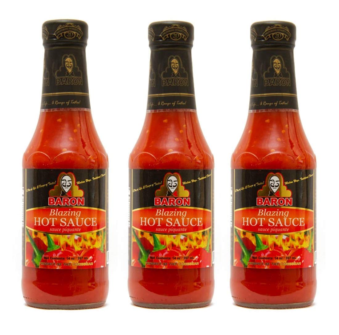 Baron Blazing Hot Sauce 155g, 3 Bottles