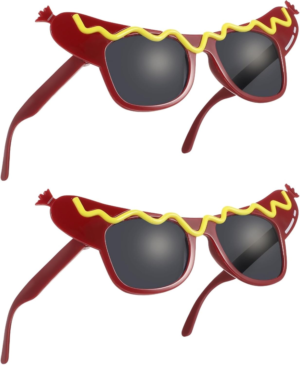 Gatuida 2 Pcs Funny Dance Party Makeup Glasses Hot Dog Eyeglasses for Masquerade Party Glasses for Summer Party Luau Party Decorations