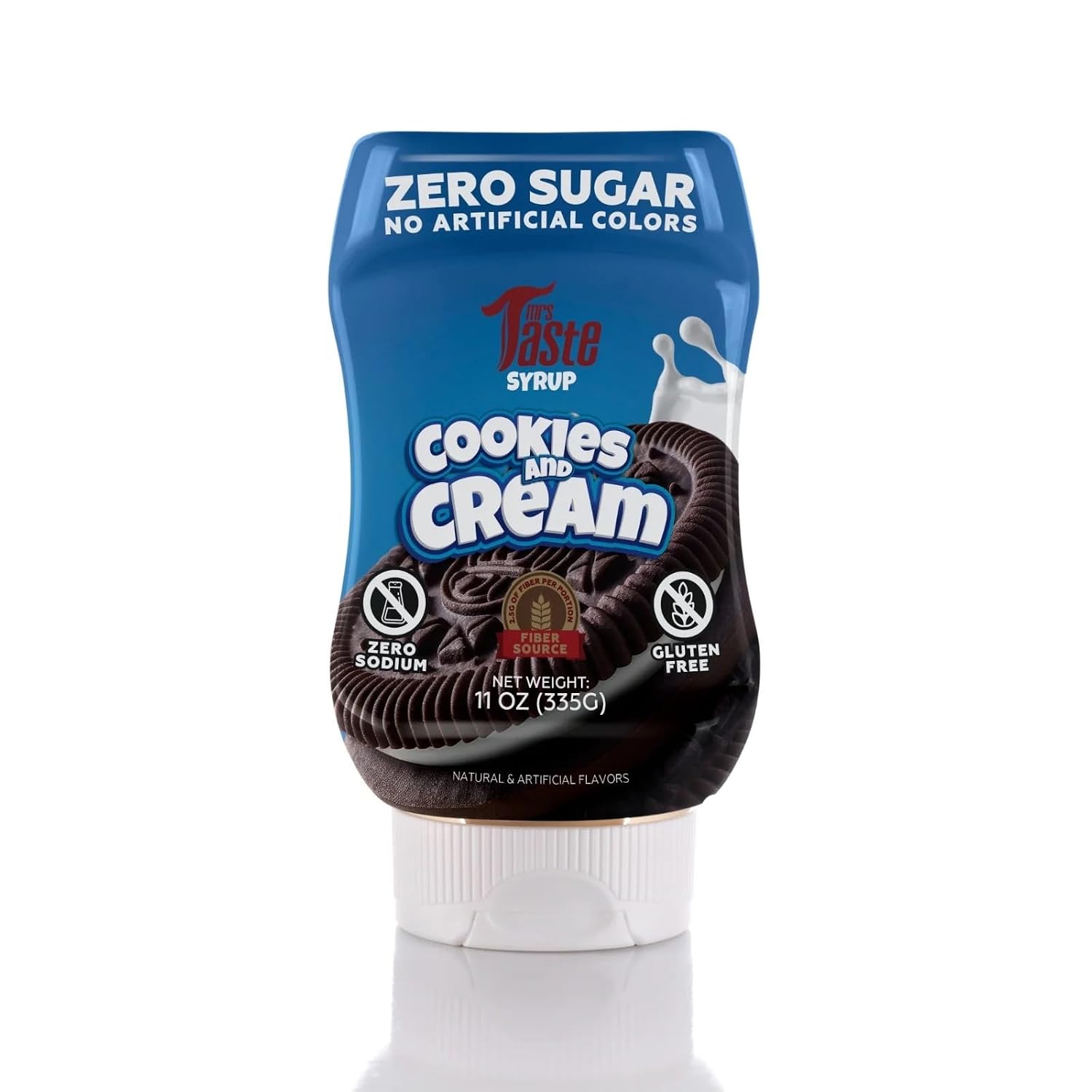 Mrs Taste, Zero Calorie Syrup, Zero Sugar, Zero Sodium, High Fiber, Pancake & Ice Cream Syrup, Keto Friendly, Paleo Friendly (Cookies and Cream)