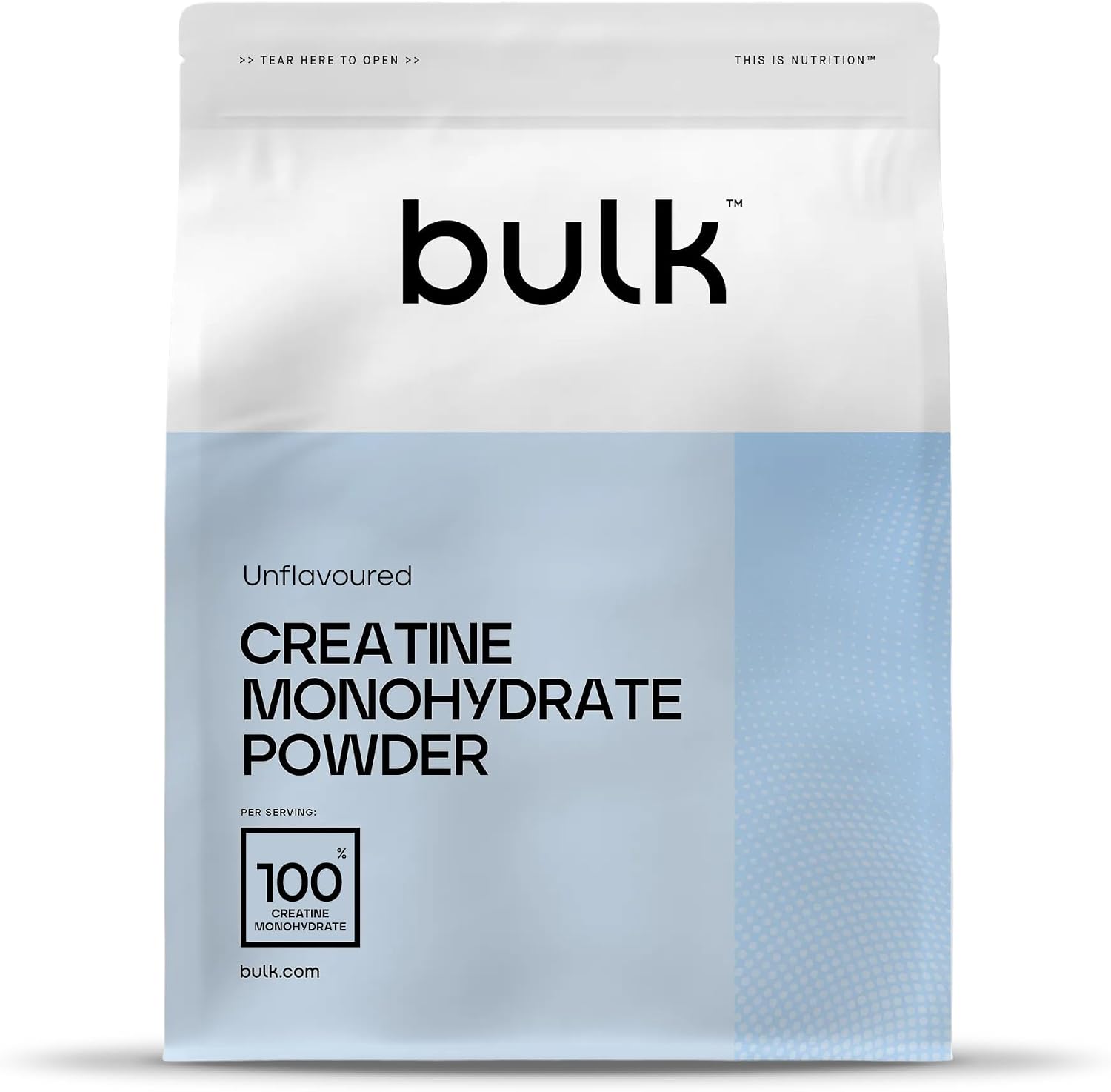Bulk Creatine Monohydrate Powder 500g, Micronised Creatine Supplement for Strength, Power & Performance, Unflavoured Vegan, Easy to Dissolve, Boosting Supplement for Men & Women
