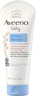 Aveeno Baby Eczema Therapy Moisturizing Cream, Natural Colloidal Oatmeal & Vitamin B5, Moisturizes & Relieves Dry, Itchy, Irritated Skin, Paraben & Steroid & Fragrance Free, 7.3 Oz