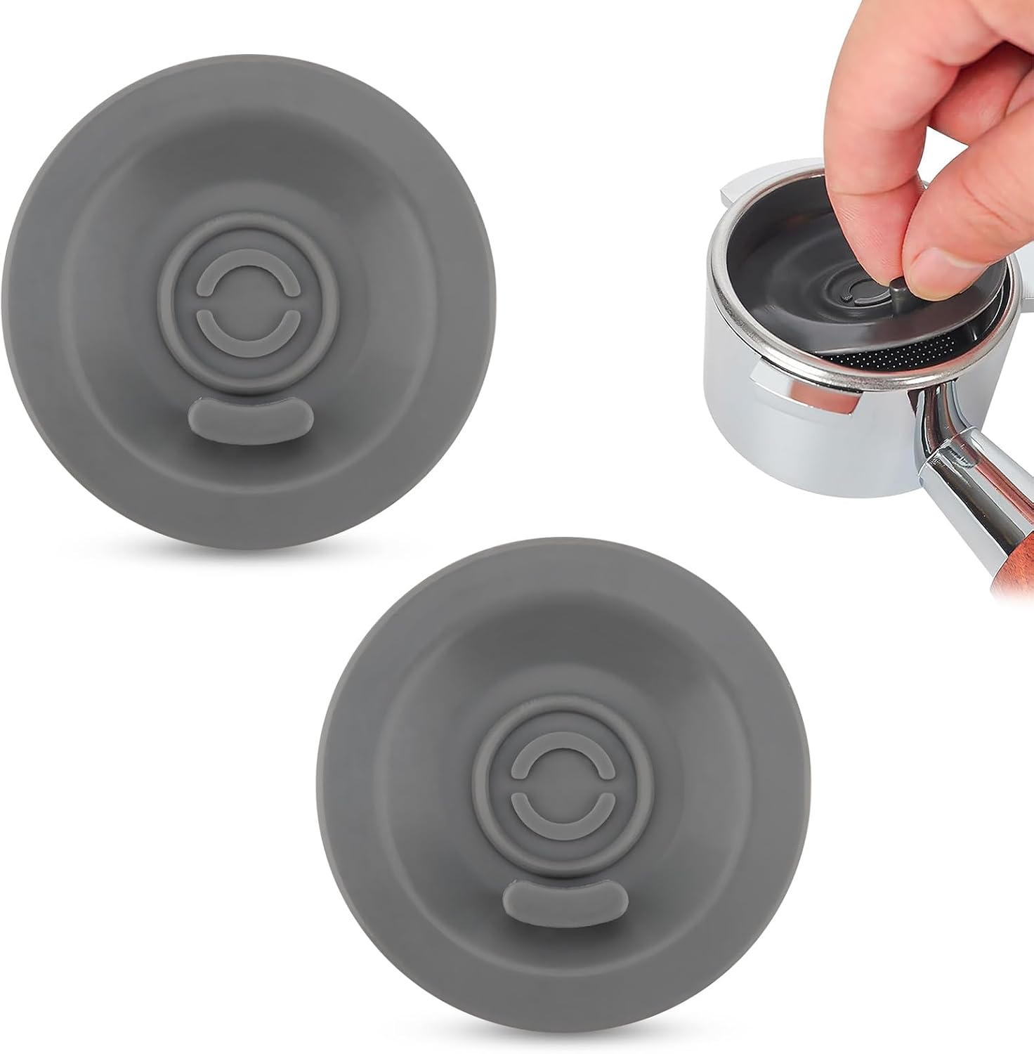 2 Pcs Sage Coffee Machine Cleaning Tablets, Sage Cleaning Disc, 54mm Universal Silicone Coffee Machine Handle Cleaning Pad Compatible with Most for Espresso Machines