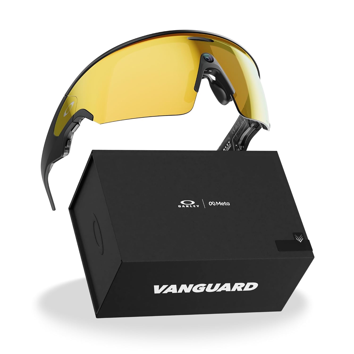 Meta Oakley Vanguard Smart AI Glasses Black, Prizm 24K | Camera, audio & Meta AI built in. Oakley case & cleaning cloth included.