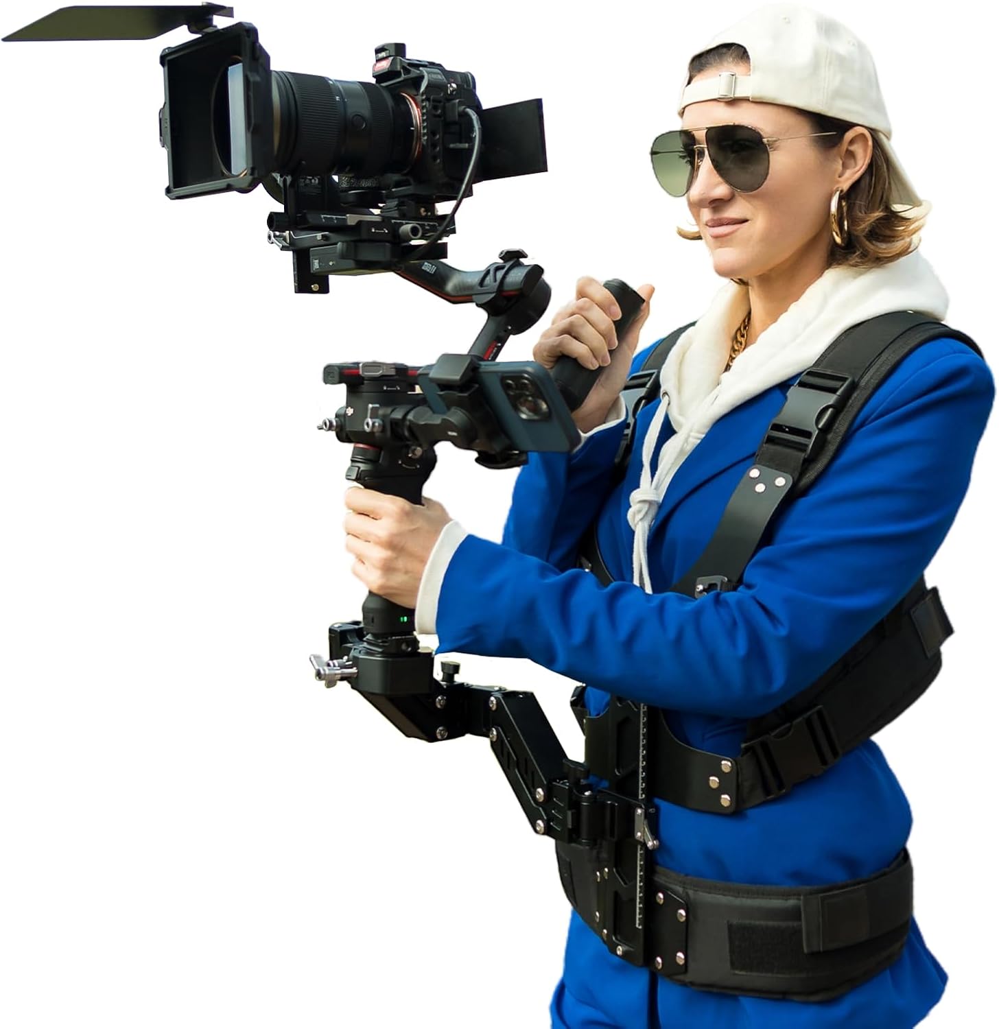 DF DIGITALFOTO Thanos-SE Gimbal SteadiCam Support Vest System, Compatible with DJI RS4/RS 4 Pro/RS3/RS 2 PRO, ZHIYUN Crane 3S/2S, Payload 4.4-17.6 lbs, 16mm pin Adapter Included