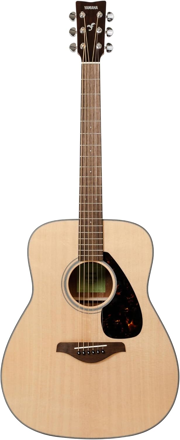 Yamaha FG800M the iconic beginner's acoustic guitar with an authentic sound for adults and teenagers, 4/4 wooden guitar in matt natural, Voucher for 2 Online lessons from Yamaha Music School
