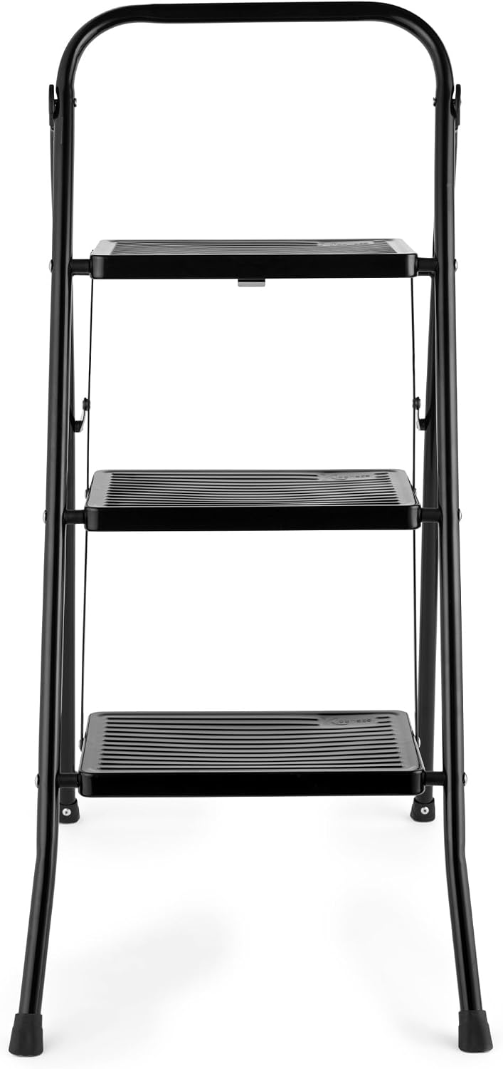 Kleeneze Easy Reach 3-Step Ladder, 105cm Folding Stepladder