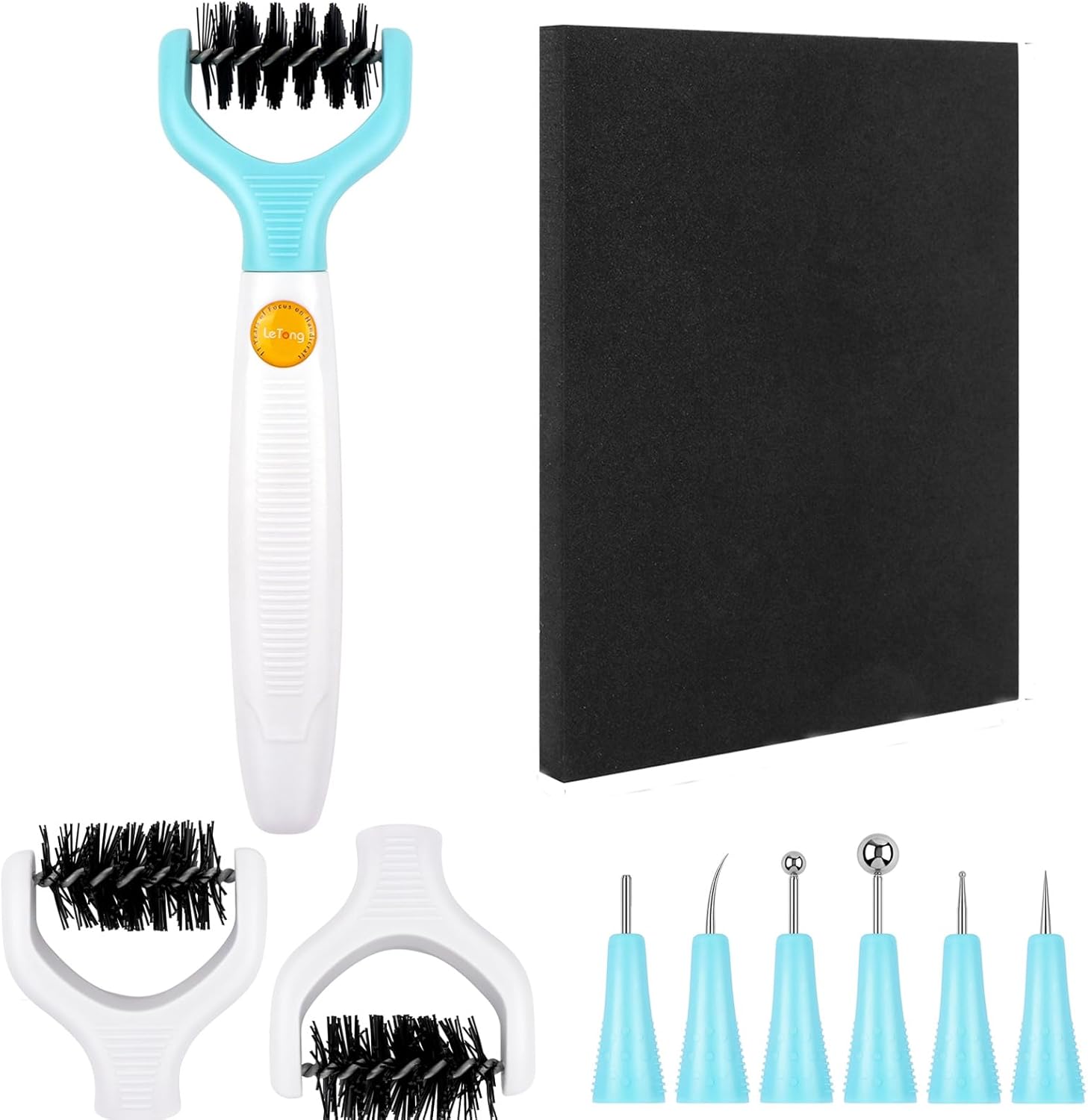 All-in-One Paper Sculpting Tool Kit & Die Brush for Card Making Paper Blossom Tools for Creating Realistic Dimensional Flowers and Cleaning Paper Bits from Dies Weeding Tool Die Brush Piercer Scraper