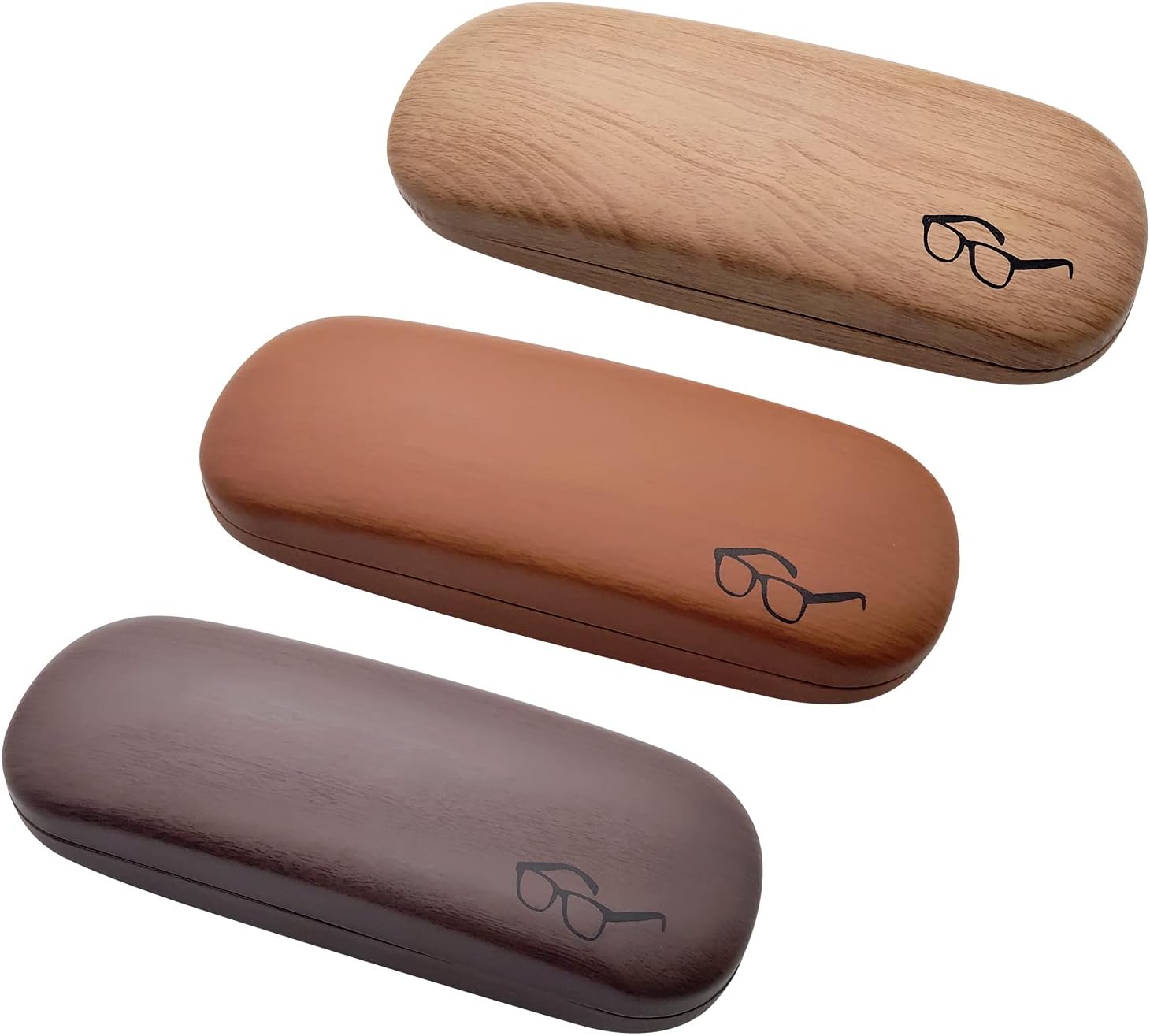 HSYMQ Hard Shell Glasses Case, Eye Glass Carry Case for Men Women, 3 Pack Eyeglass Sunglasses Cases