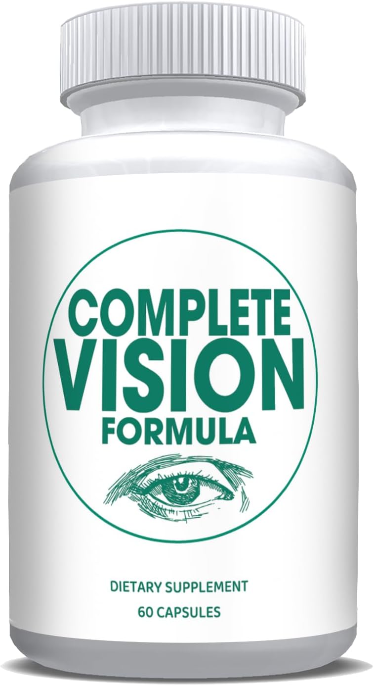 Pure Eye Health Vitamin & Mineral Supplements for Adults | #1 Complete Research Vision Formula w/Bilberry, Lutein, Zeaxanthin, Lycopene, Resveratrol | Supports Eye Strain, Dry Eyes 60 Capsules