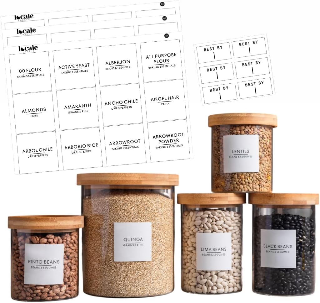 Pantry Labels Including Mexican Pantry Labels for Food Containers, Kitchen Storage, Pantry Organization |120 Best by Labels Included for Storage Organization| Mexican Pantry Collection