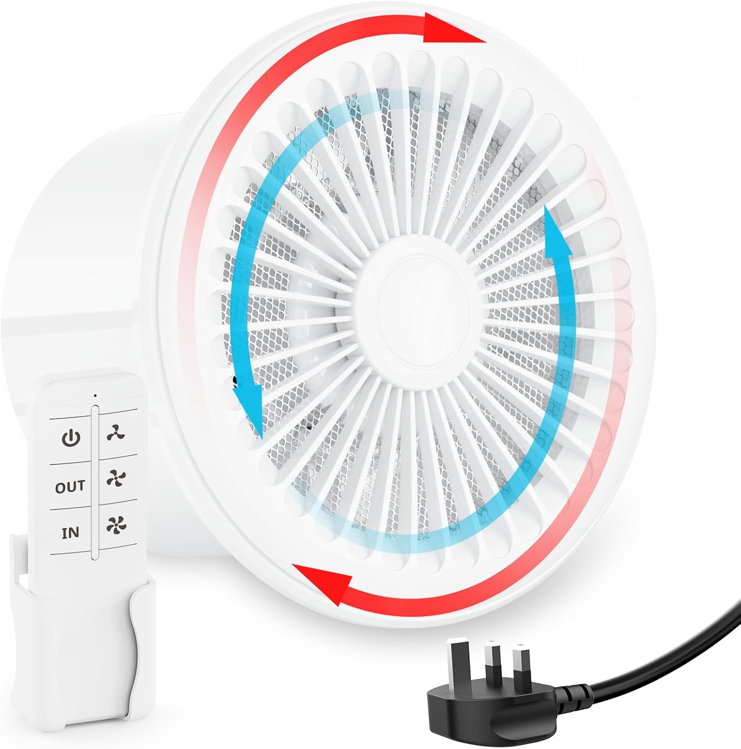HG Power 6 Inch 150mm Reversible Bathroom Fan with Remote Control