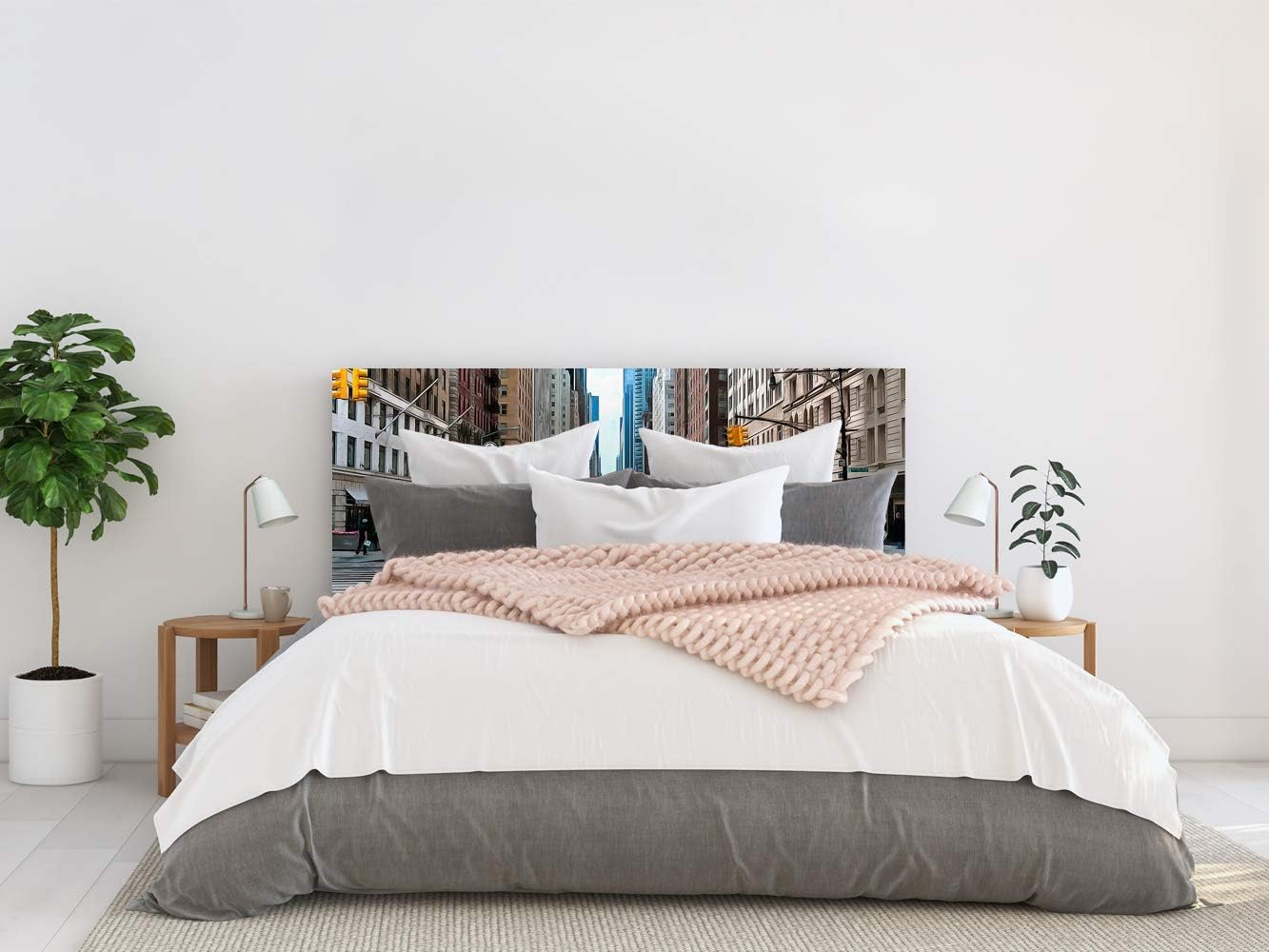 Headboard Bed PVC/Pegasus/Bee Nest New York Various Lightweight, Elegant, Sturdy and Economical Headboard 135x60cm