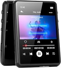 MECHEN 64GB MP3 Player Bluetooth 5.3 with 2.4" Full Touch Screen，Portable Digital Music Player with Speaker，FM Radio, Line Recording, HiFi Lossless Sound, Support up to 128GB. (Black)