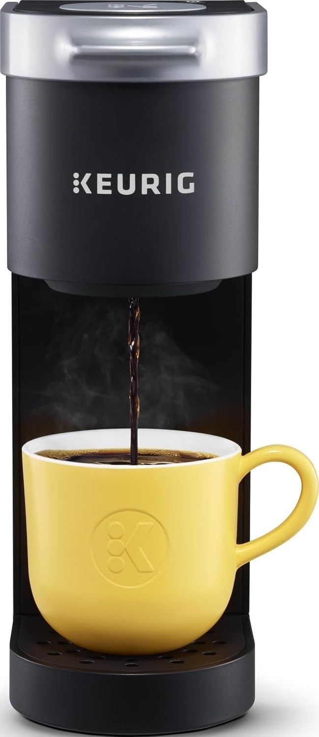 Keurig K-Mini Single Serve K-Cup Pod Coffee Maker, 6 to 12oz Brew size, with Cord Storage, Perfect for Small Spaces, Black | Cord Storage, Small Spaces