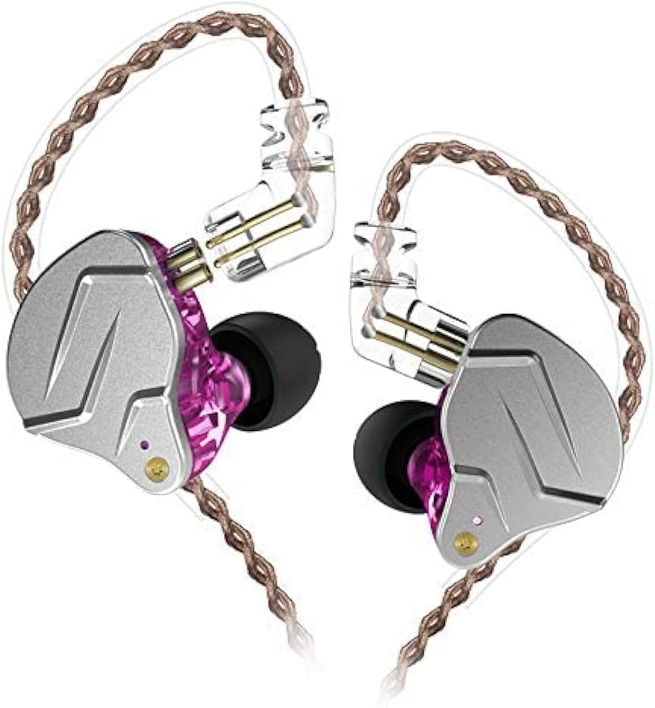 KZ ZSN Pro Dual Drivers 1BA 1DD in Ear Earphones HiFi Power Bass Earbuds Headphones High Clarity Sound Wired Earphones with Detachable Cable for Audiophile Musician